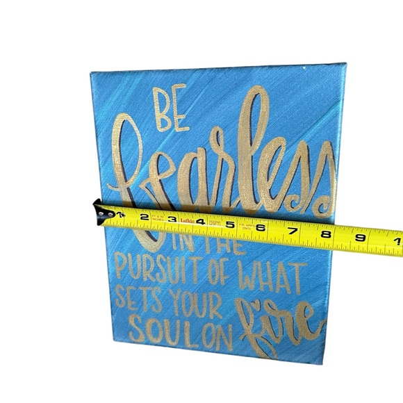 Be Fearless Canvas Wall Art Original Hand Painted Motivational Y2K Encouragement - Picture 5 of 13